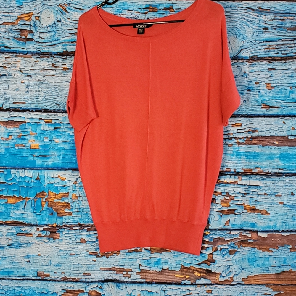 Salmon Color DKNY quarter sleeve Medium size